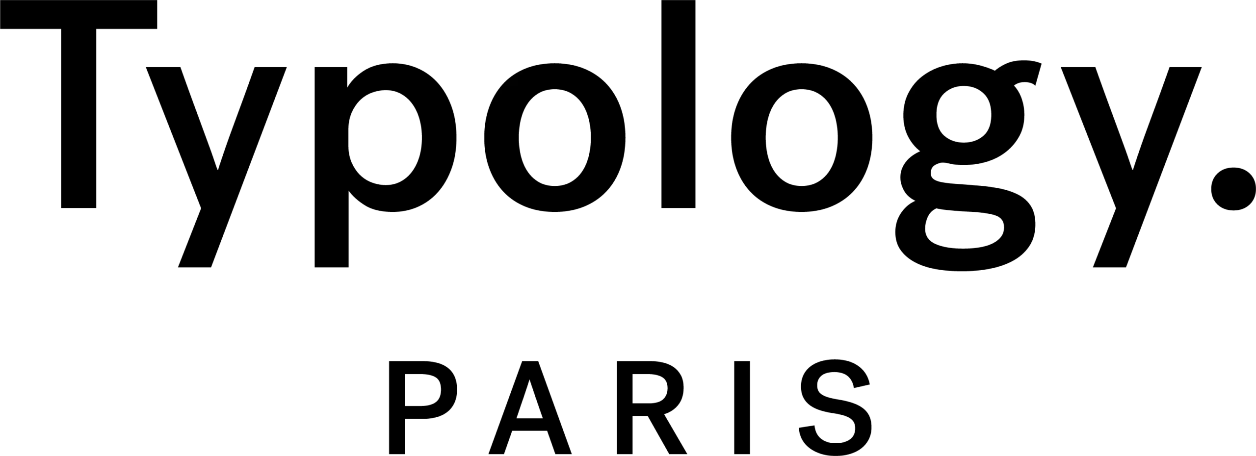 Eine minimalistische schwarze Silhouette eines Baumes mit einem dicken Stamm und einem dichten Blätterdach vor einem weißen Hintergrund.